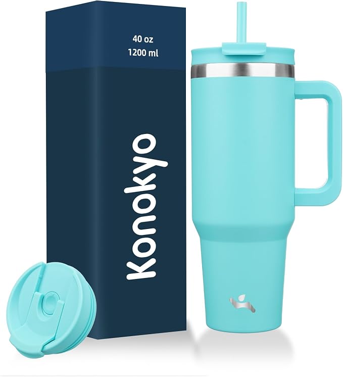 Konokyo 40 oz Insulated Tumbler Water Bottle