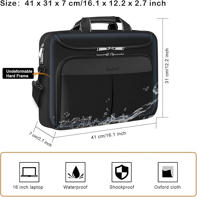 15.6-16.2 inch Waterproof Protective Laptop Messenger Briefcase