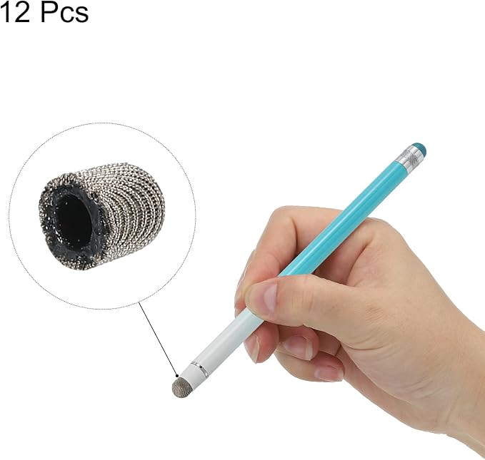 MECCANIXITY 12pcs 5mm Stylus Pen Fine Tips Conductive Fiber Capacitive Touch