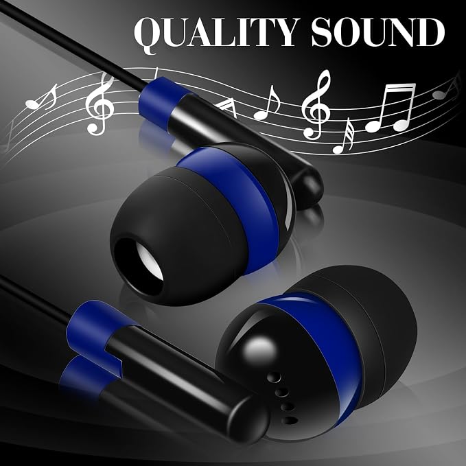 Kanayu 100 Pack Wired Earbuds Bulk