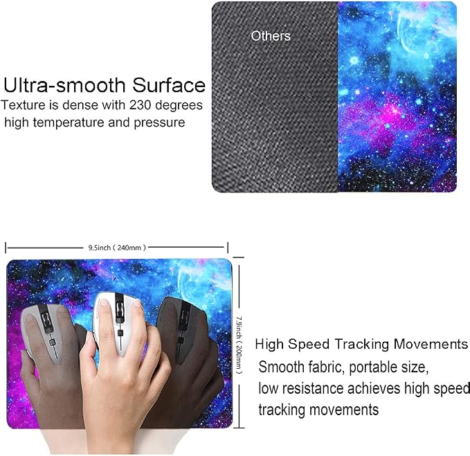 Mouse Pad, Square Anti-Slip Rubber Mousepad