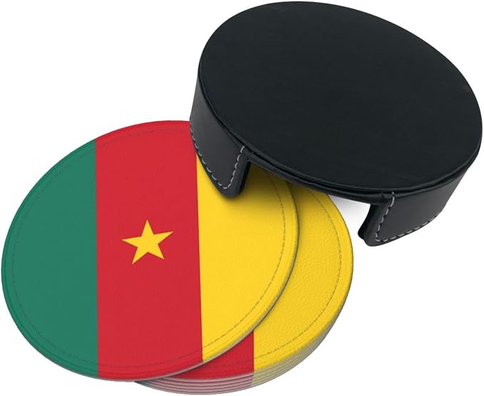 Cameroonian Flag Coasters for Drinks