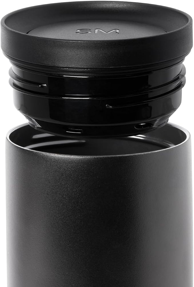 Simple Modern Insulated Travel Coffee Mug 360° Lid | 12oz | Black | Voyager