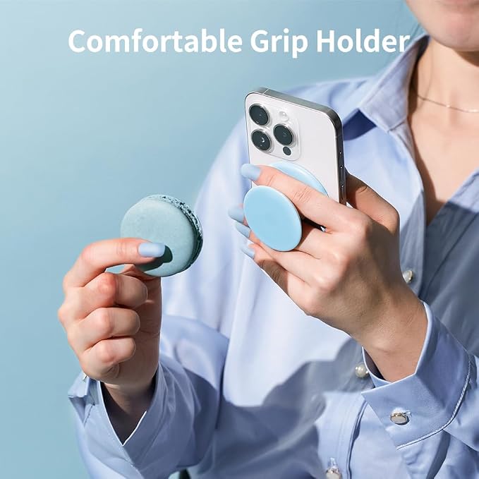 Sinjimoru for MagSafe Phone Grip, Soft Silicone Magnetic Finger Grip for iPhone
