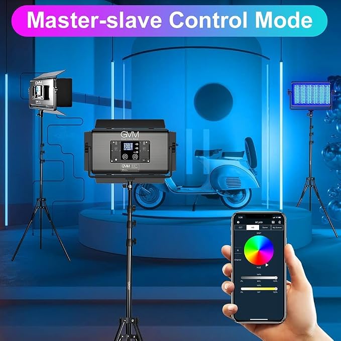 GVM 1500D RGB Video Light, 75W Photography Light