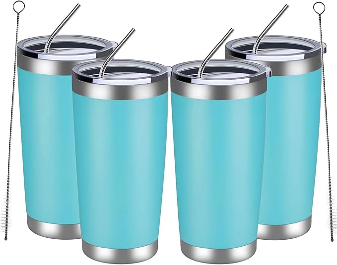 MEWAY 20oz Tumbler 4 Pack Double Wall Vacuum Insulated Travel Mug Bulk