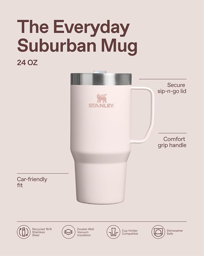 STANLEY The Everyday Suburban Mug | 24 oz | Drink Through Lid | Cup