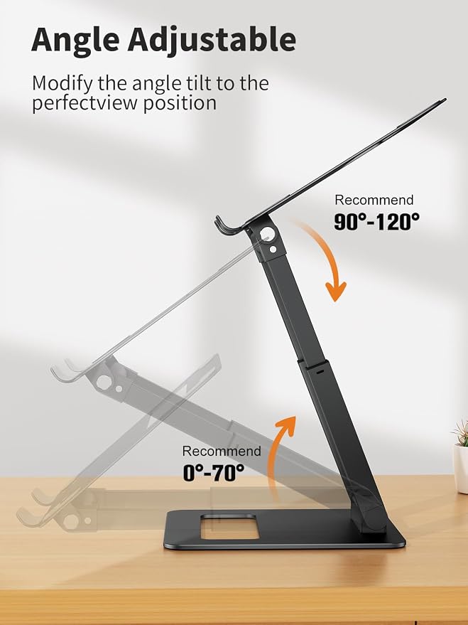 tounee Laptop Stand for Desk Adjustable Height, Telescopic Computer Stand