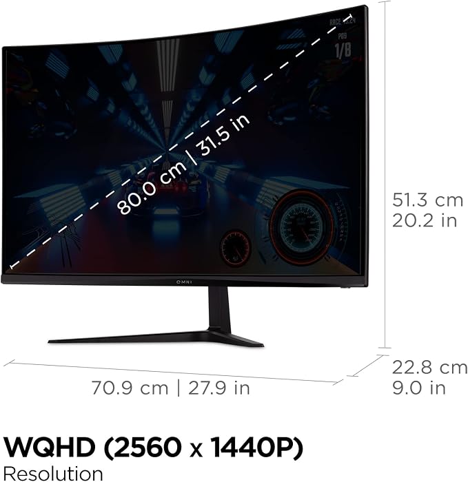 ViewSonic VX3218C-2K 32 Inch Curved 1440p 1ms 165Hz Gaming Monitor