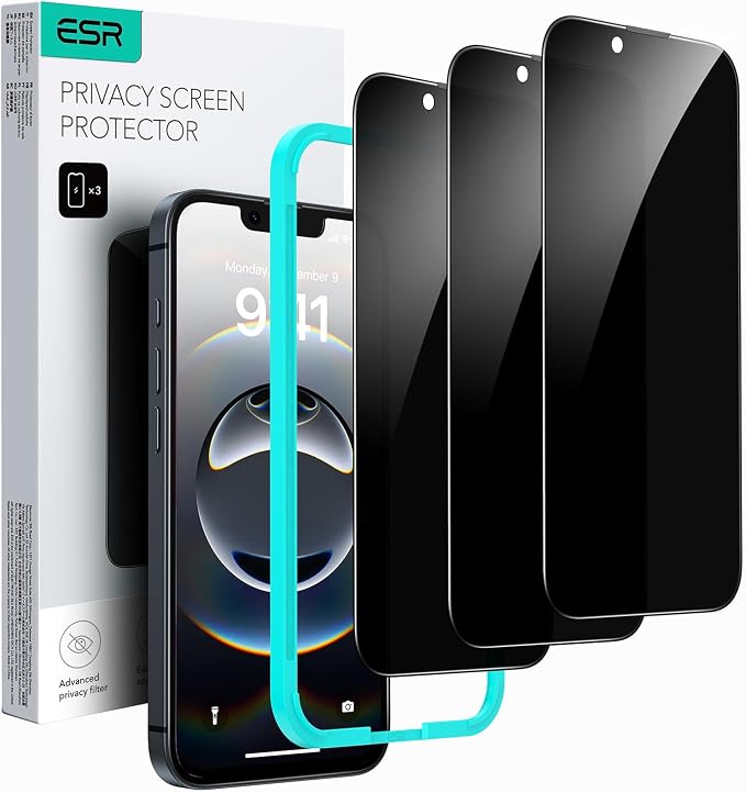 ESR 3 Pack for iPhone 16e/ iPhone 14/ iPhone 13/ iPhone 13 Pro Privacy Screen