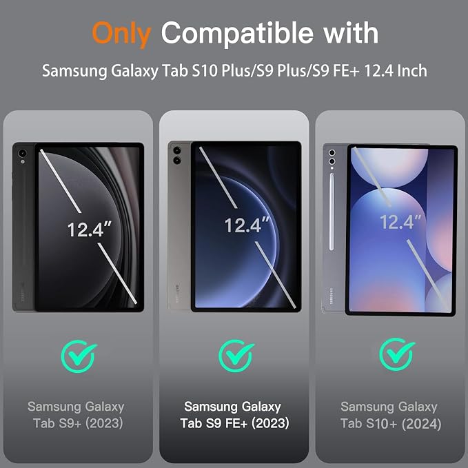 Galaxy Tab S9 FE+/ S9+ /S10+ 12.4 Inch Case
