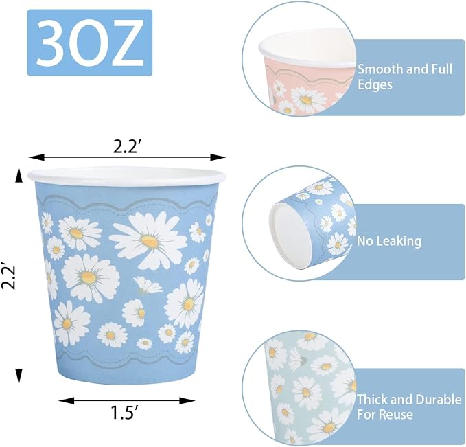 Lamosi 1200 Pack 3 oz Bathroom Cups, Small Disposable Paper Mouthwash Cups |