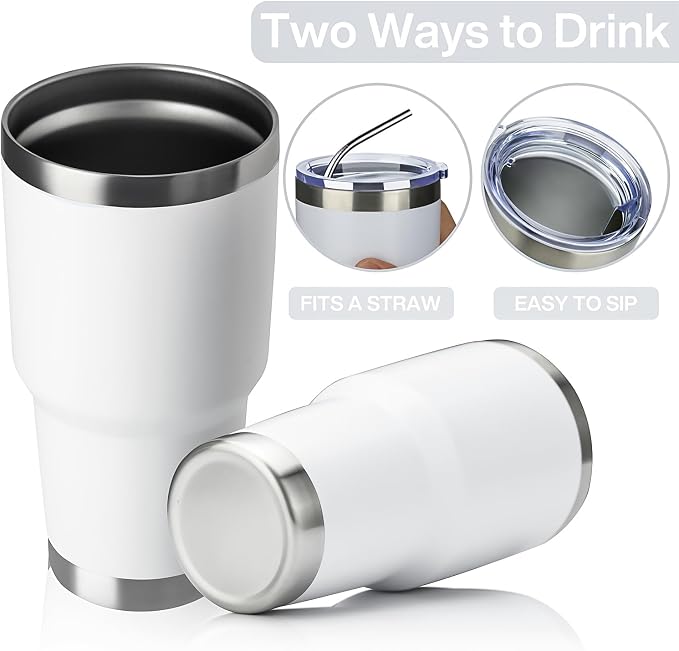 MEWAY 30oz Tumbler Double Wall Vacuum Insulated Travel Mug, Stainless Steel