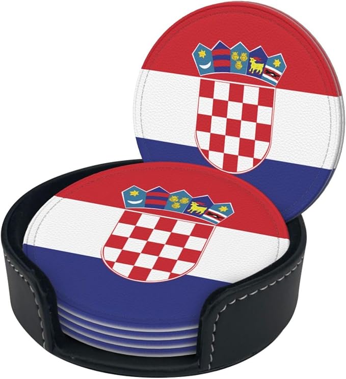 Croatian Flag Coasters for Drinks