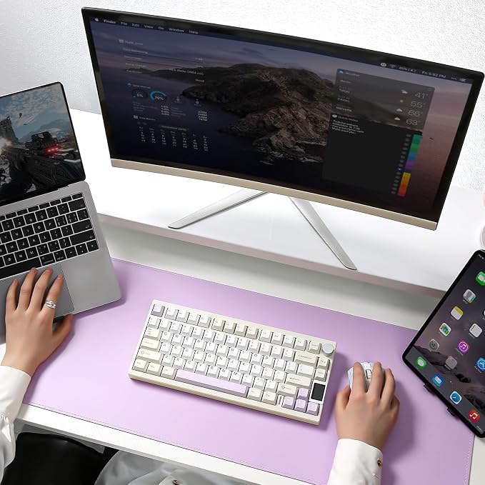 YUNZII AL80 Wireless Mechanical Keyboard, Full Aluminum CNC, Smart LCD Display