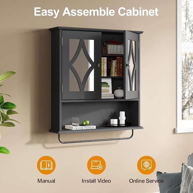 RoyalCraft Bathroom Medicine Cabinet Wall Mounted