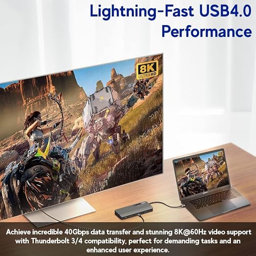 LINKUP USB 4.0 USB C to USB C Cable | Thunderbolt 4/3 Compatible | Type C