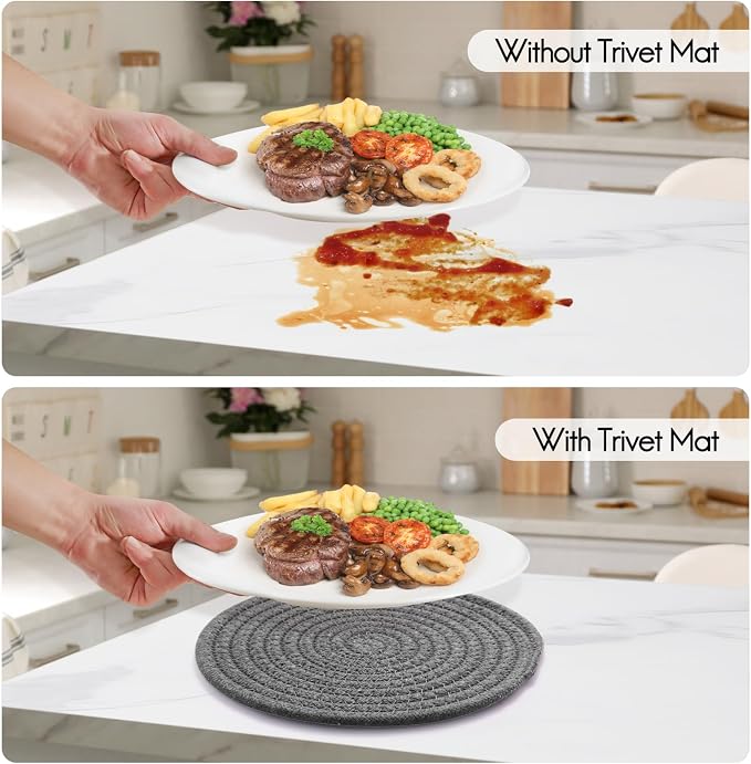7" Trivets for Hot Dishes, Hot pots and Pans, Professional Home Essentials