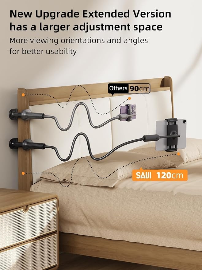 SAIJI 47" Gooseneck Kindle Holder, Tablet Holder
