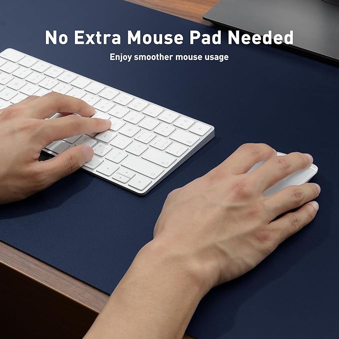 Aothia Leather Desk Pad Protector, Mouse Pad, Office Desk Mat, Non-Slip PU