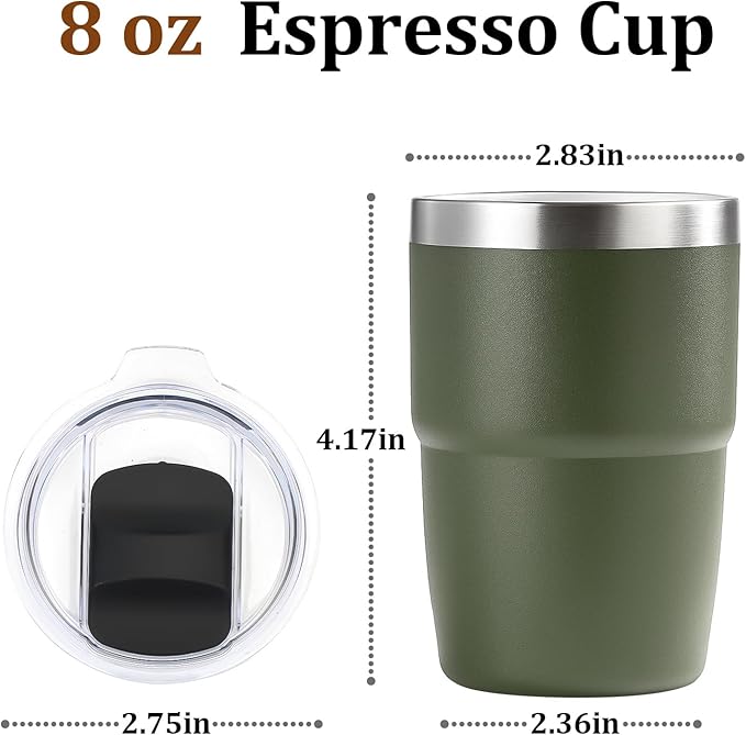 Zenbo 8 oz Stackable Espresso/Coffee Cups
