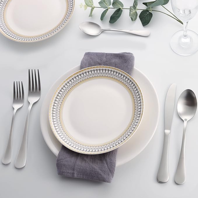 40 Piece Silverware Set, LIANYU Flatware Cutlery Set