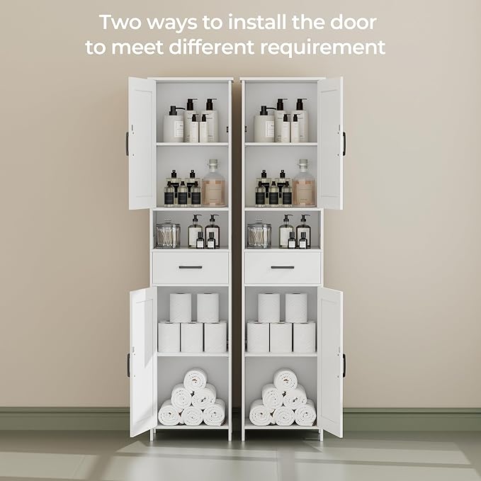 67" H Tall Bathroom Storage Cabinet