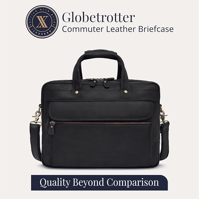 Luxorro Full Grain Leather Briefcase