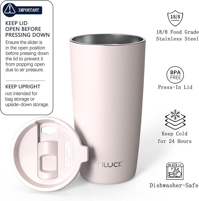 TILUCK 20 oz Insulated Coffee Tumbler