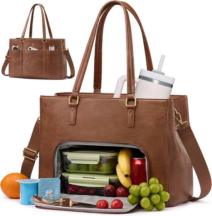 LOVEVOOK Lunch Bag for Women, Work Laptop Tote Bag