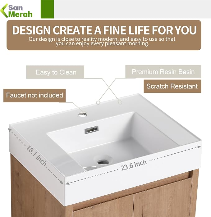 24 inch Bathroom Vanity with Sink