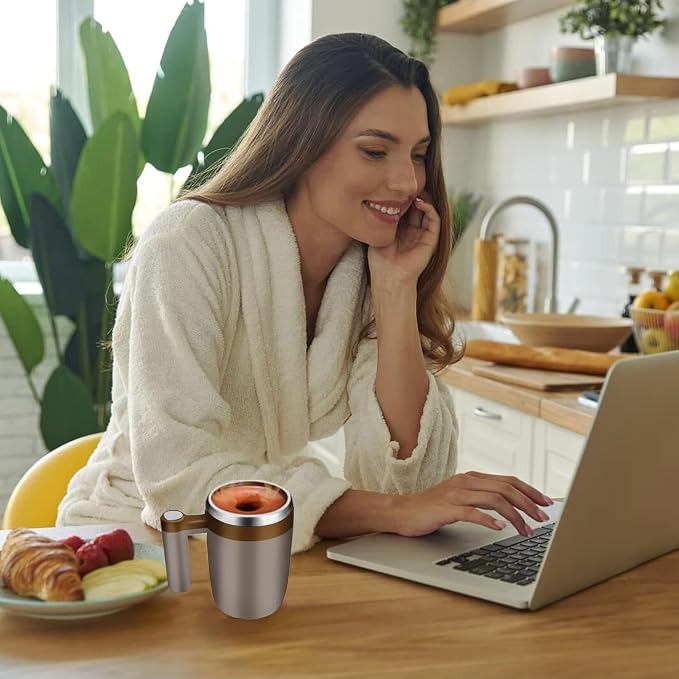 Self Stirring Mug, Rechargeable Auto Magnetic Coffee Mug