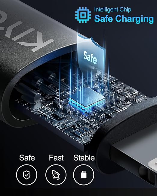 USB C to USB C Cable Coiled 3FT 2Pack, Braided Type C Charger