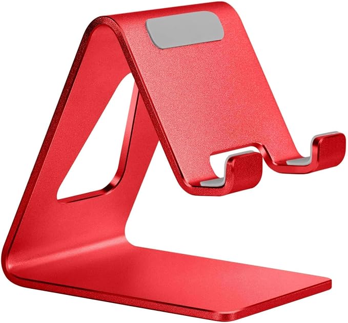 Desk Cell Phone Stand, Phone Holder, Aluminum Mobile Phone Cradle Dock