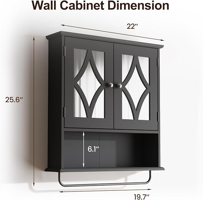 RoyalCraft Bathroom Medicine Cabinet Wall Mounted