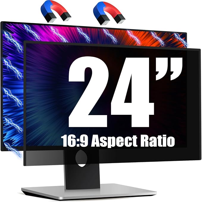 Magnetic Invisible Hidden Design Computer Privacy Screen Filter 24 Inch