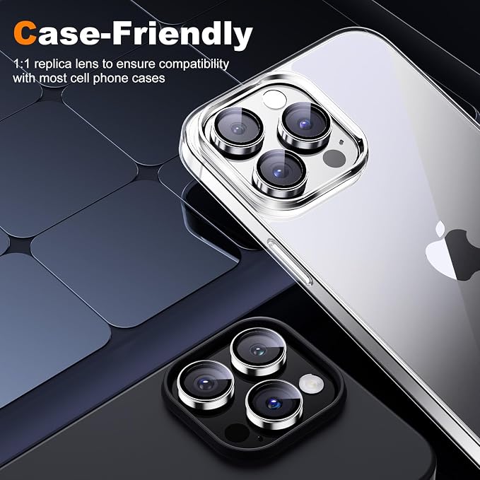 Hoerrye for iPhone 15 Pro Max/iPhone 15 Pro Camera Lens Protector 9H Tempered