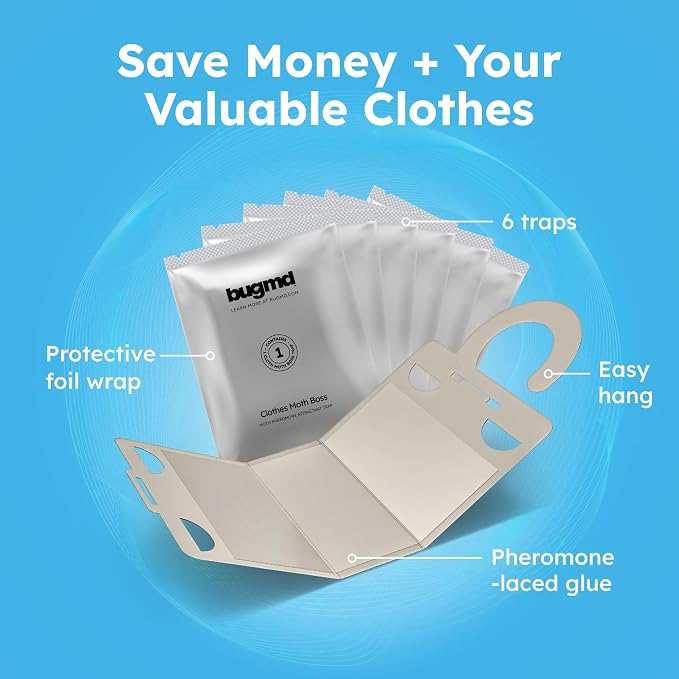 Clothes & Pantry Moth Traps – Sticky Glue Pheromone-Based