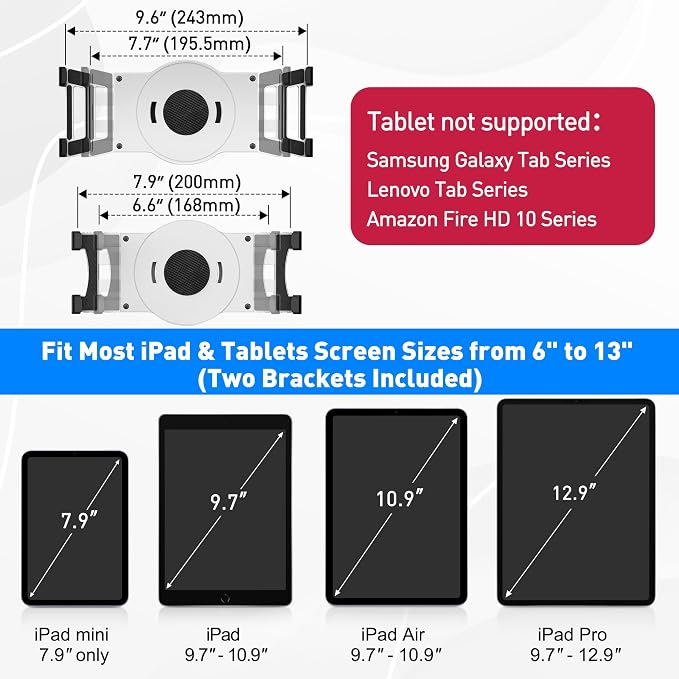 AboveTEK Retail Kiosk iPad Stand, 360° Rotating Commercial POS Tablet Stand
