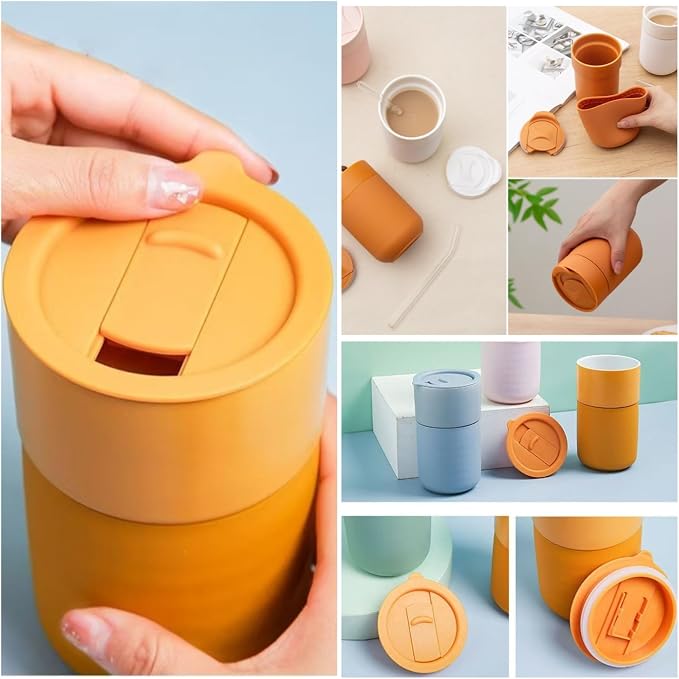 8.8oz Ceramic Travel Coffee Mug