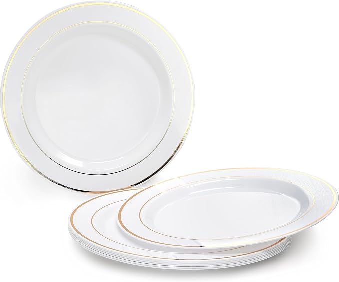 " OCCASIONS " 40 Plates Pack, Heavyweight Disposable Wedding Party Plastic