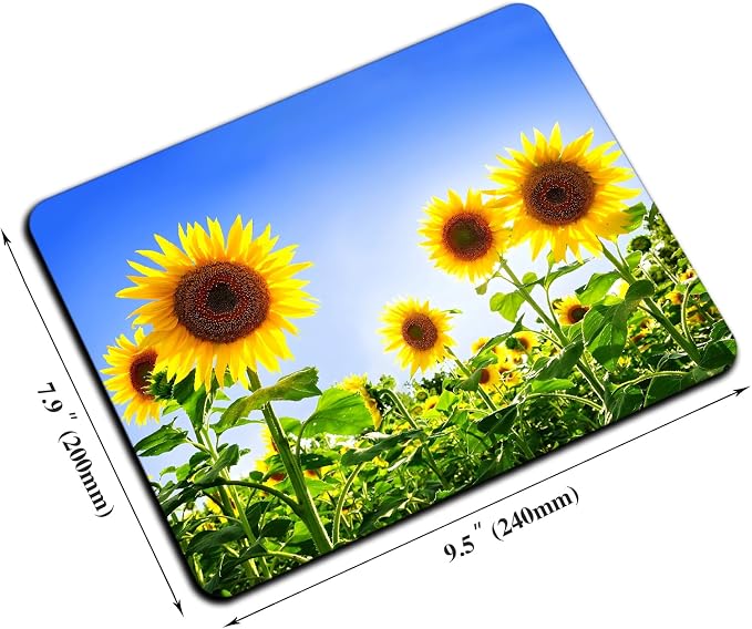 Mouse Pad, Cute Sunflower Plants Floral Mouse Pads
