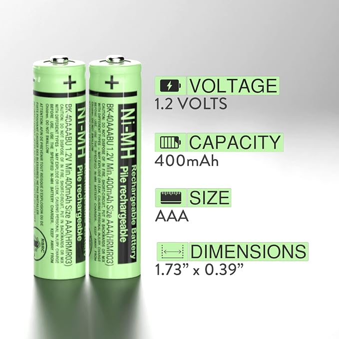 RocketBus 2 BK-40AAABU Replacement 1.2V 400mAh Battery Packs