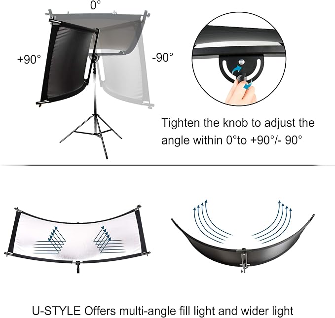 FUDESY Clamshell Light Reflector/Diffuser, Carry Bag