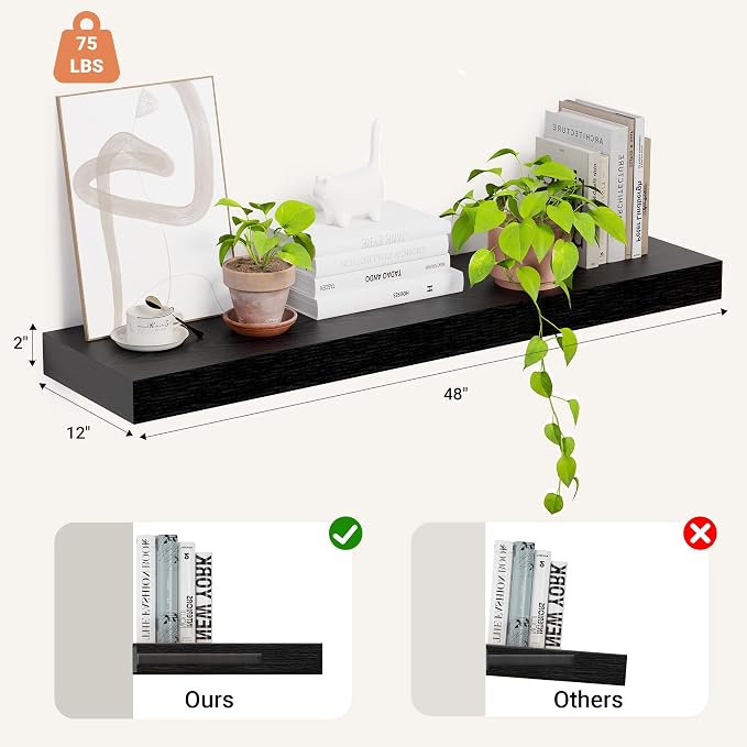 12 Inch Deep Floating Shelves