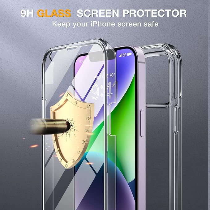 Miracase Class Series for iPhone 14 Case 6.1 inch, Full-Body Protective Bumper