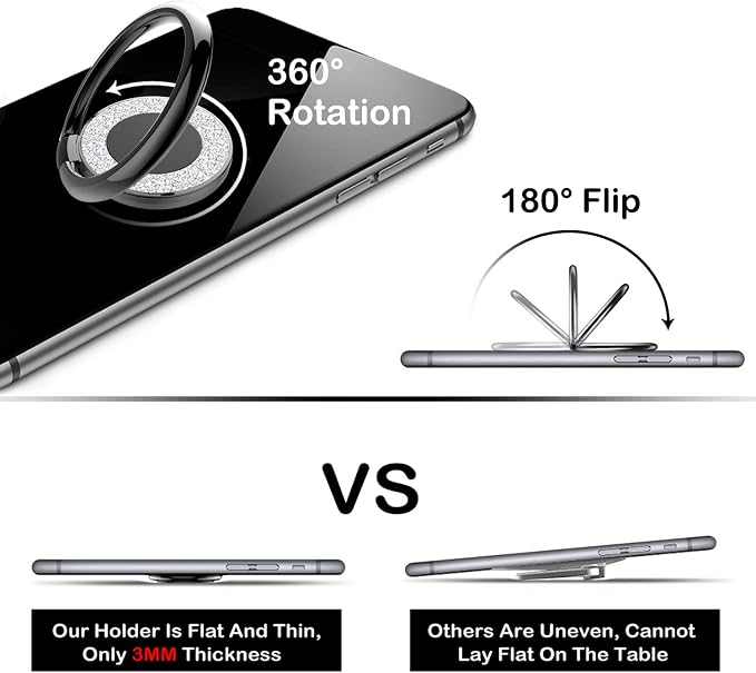 Cell Phone Ring Holder Stand, Cell Phone Grip Holder, Adhesive Phone Grip