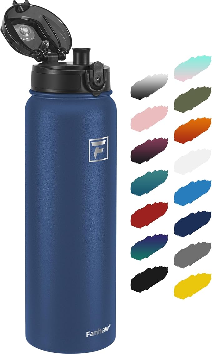 Fanhaw 32 oz Insulated Stainless Steel Water Bottle