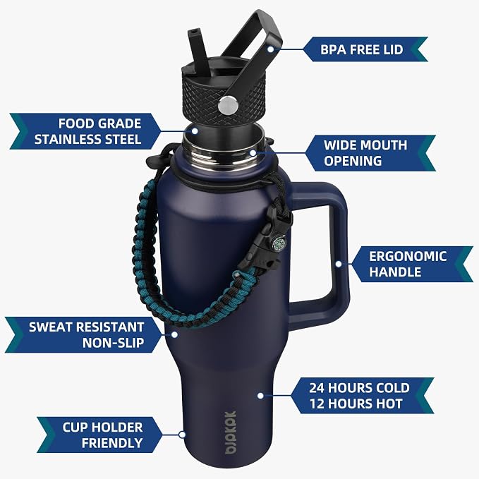 BJPKPK 40oz Insulated Water Bottle