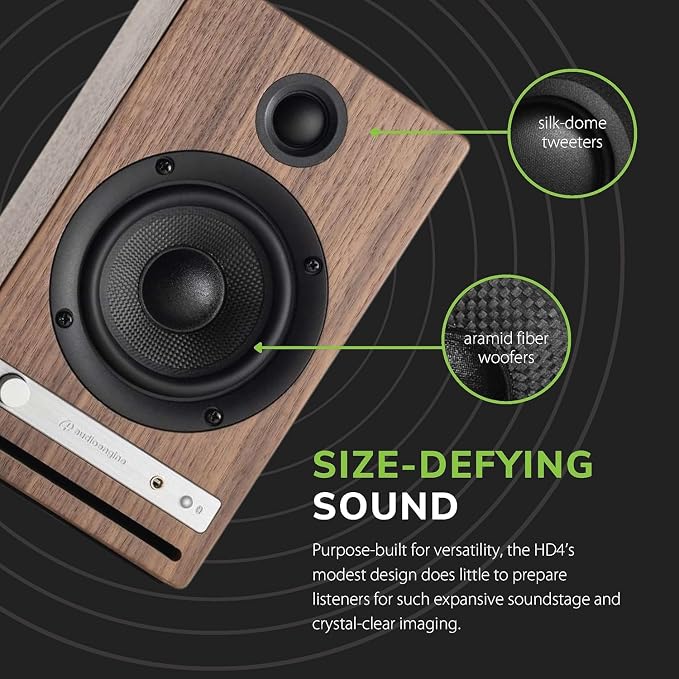 Audioengine HD4 24 Bit Bluetooth Bookshelf Speakers